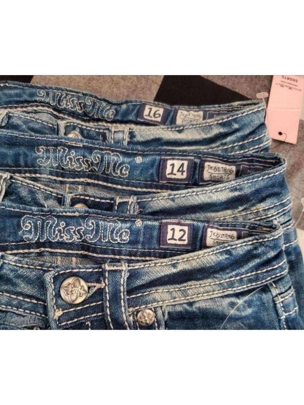 Miss me size 14 or 16 girls blue denim New shorts - Picture 4 of 7